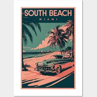 Miami  Vintage Travel Poster Posters and Art